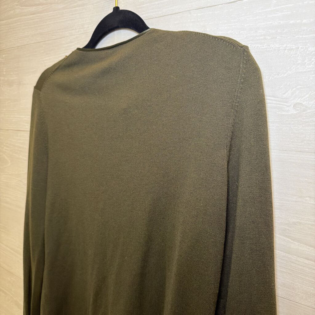 Ann Taylor Green Beaded Long Sleeve Top Medium