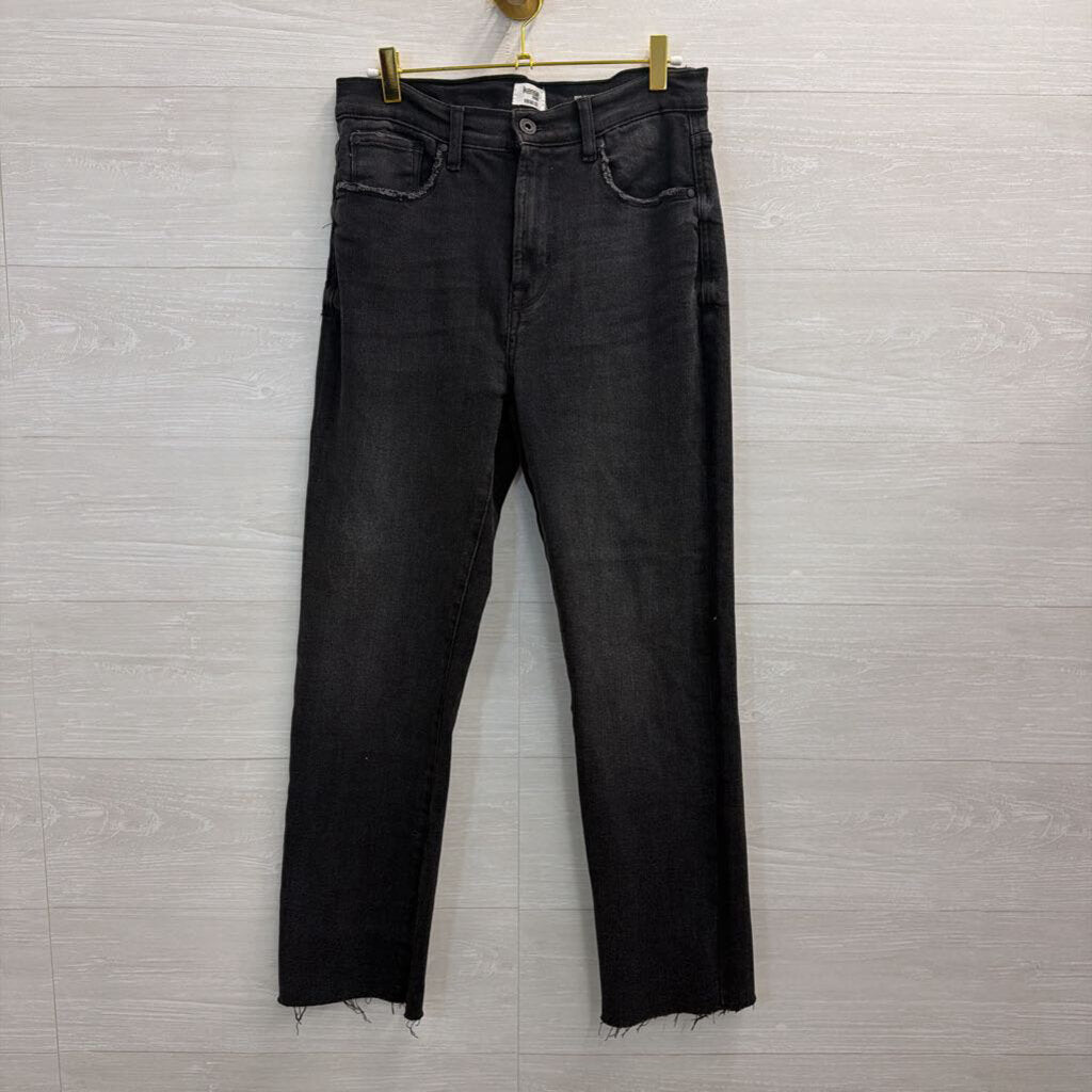 Kensie Jeans Black Denim The Allie High Rise Slim Straight Jeans 29