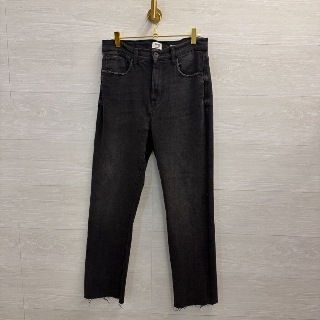 Kensie Jeans Black Denim The Allie High Rise Slim Straight Jeans 29