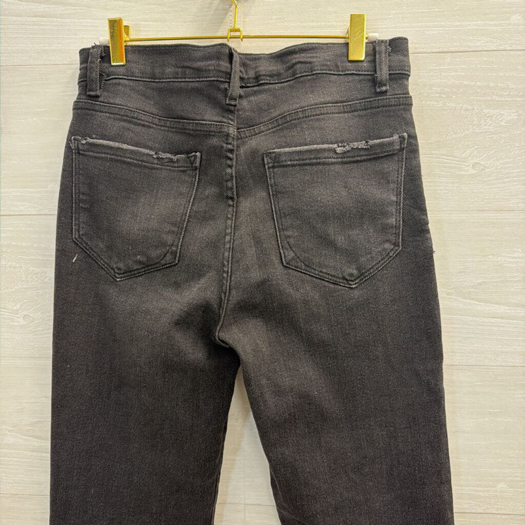 Kensie Jeans Black Denim The Allie High Rise Slim Straight Jeans 29