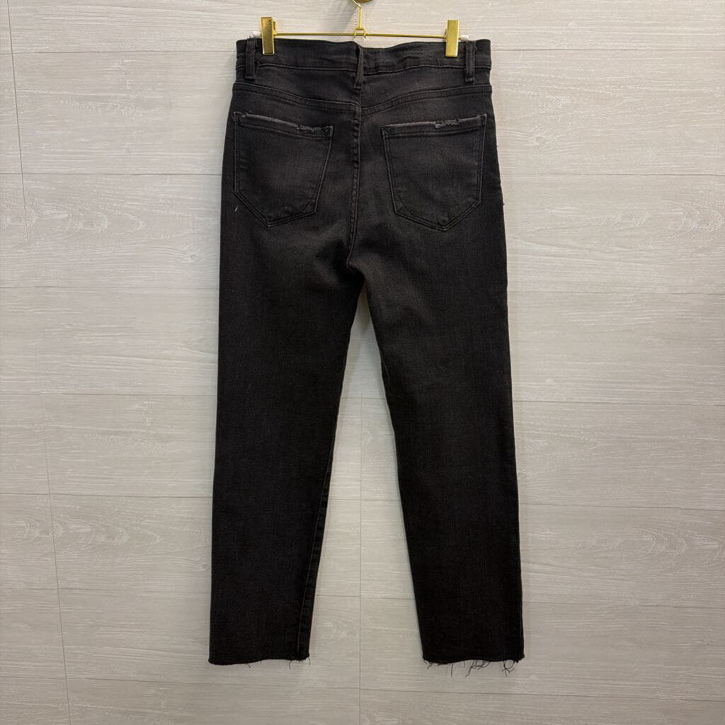 Kensie Jeans Black Denim The Allie High Rise Slim Straight Jeans 29