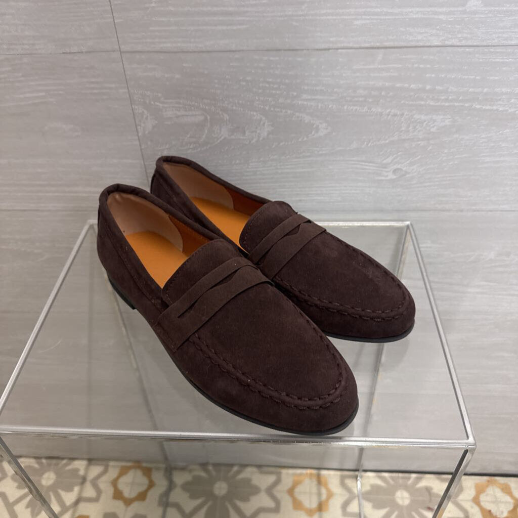 Dark Brown Suede Loafers 40