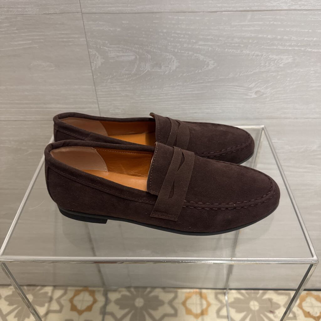 Dark Brown Suede Loafers 40