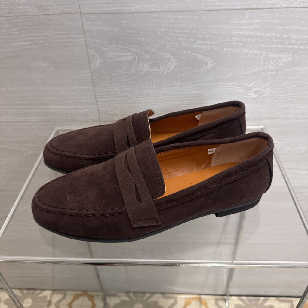 Dark Brown Suede Loafers 40