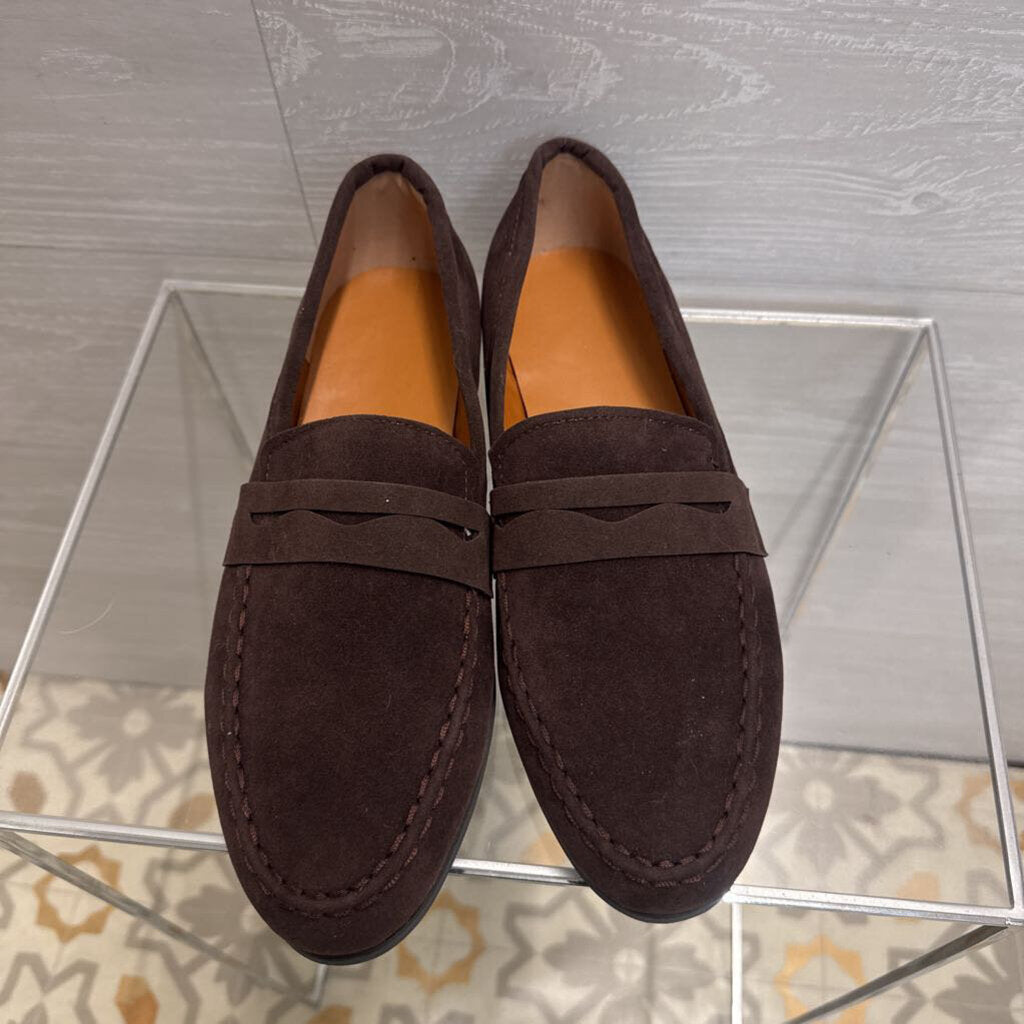 Dark Brown Suede Loafers 40