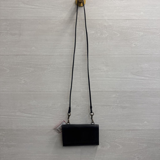 Frye Black Leather Crossbody Wallet