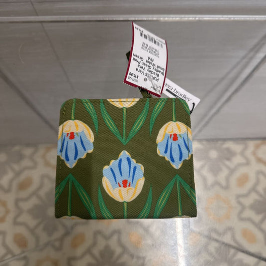 Vera Bradley Green Print Small Wallet