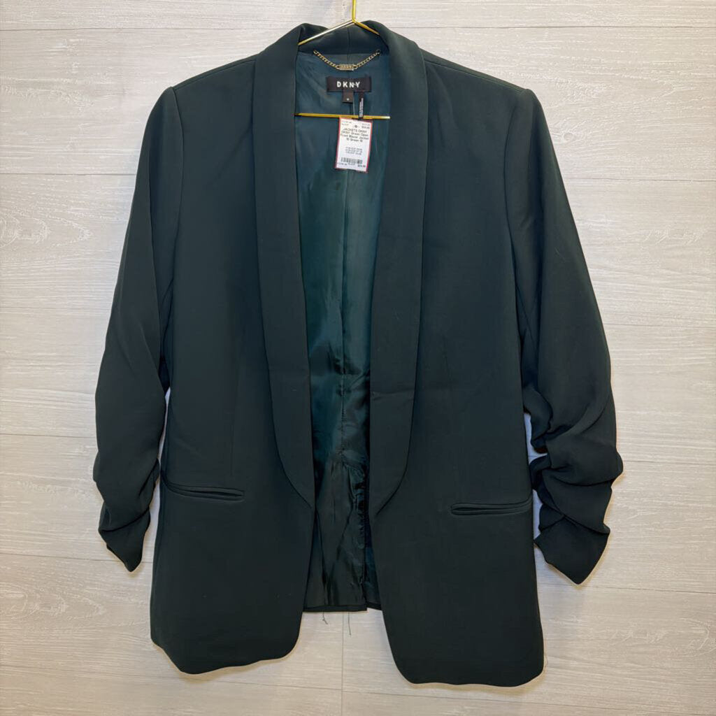 DKNY Green Open Front Blazer Jacket 10