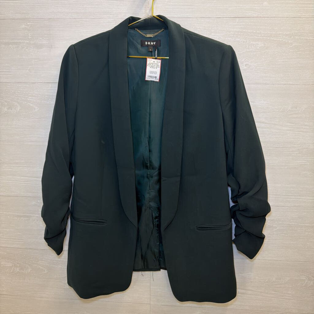 DKNY Green Open Front Blazer Jacket 10