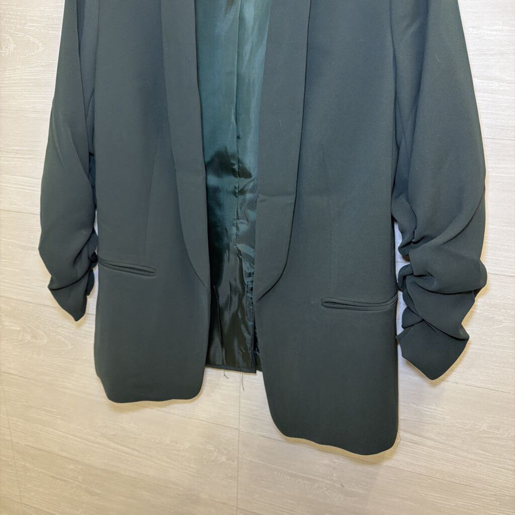 DKNY Green Open Front Blazer Jacket 10