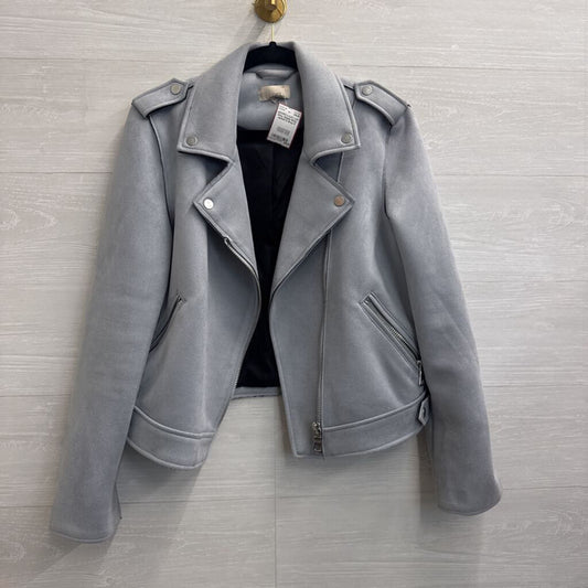 Loft Grey Suede Moto Jacket 8