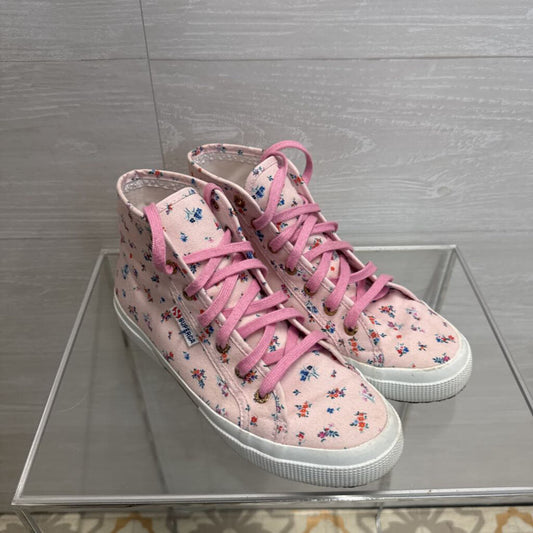 Superga Pink Floral 2795 Fantasia High Top Sneakers 7
