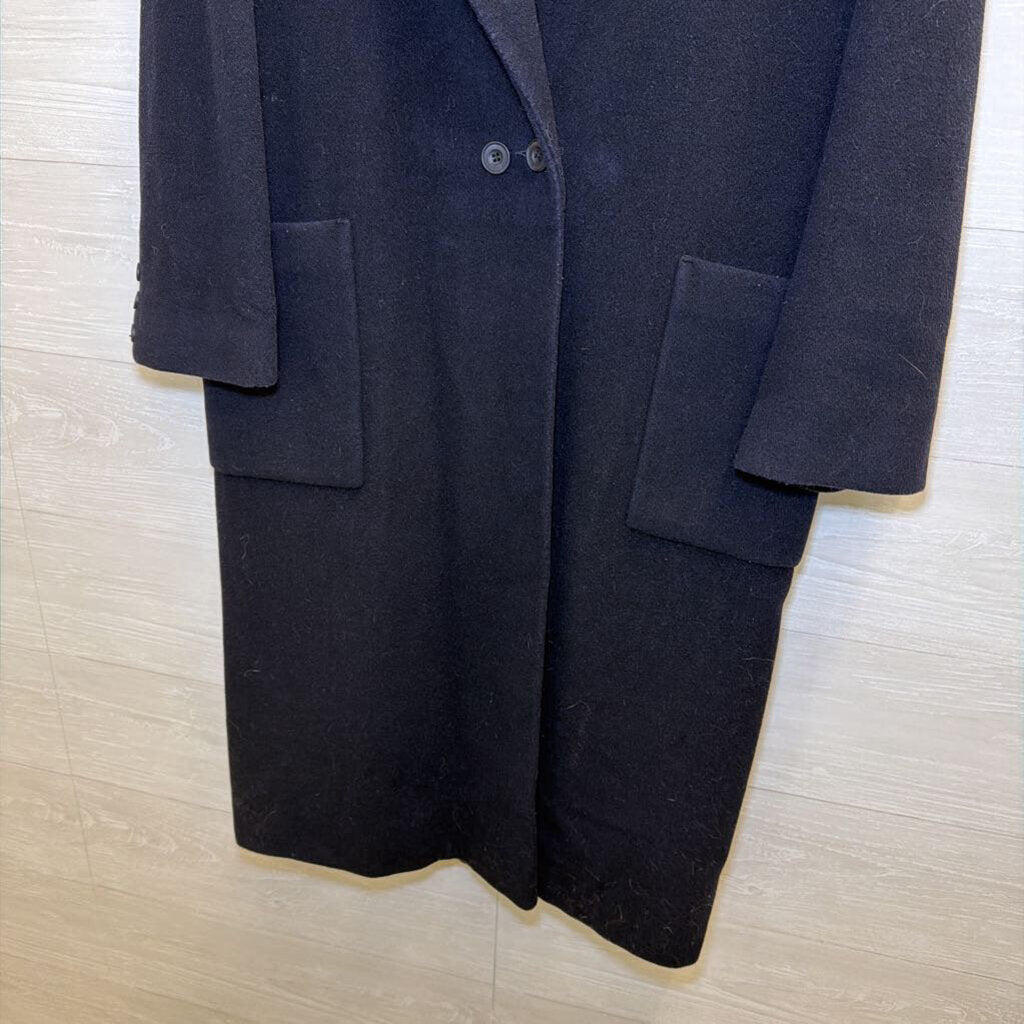 Vintage Admyra Navy Cashmere Wool Blend Long Jacket Large