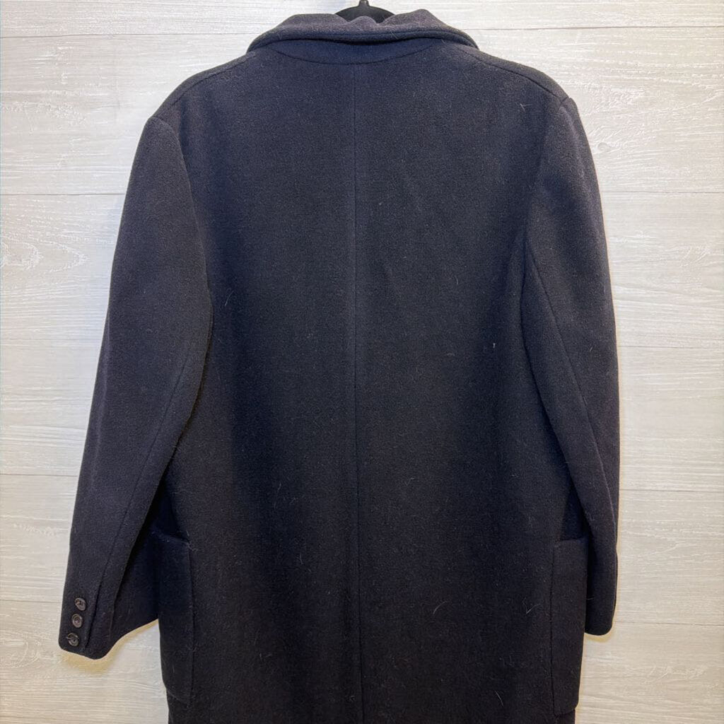 Vintage Admyra Navy Cashmere Wool Blend Long Jacket Large