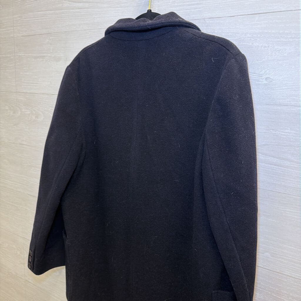 Vintage Admyra Navy Cashmere Wool Blend Long Jacket Large
