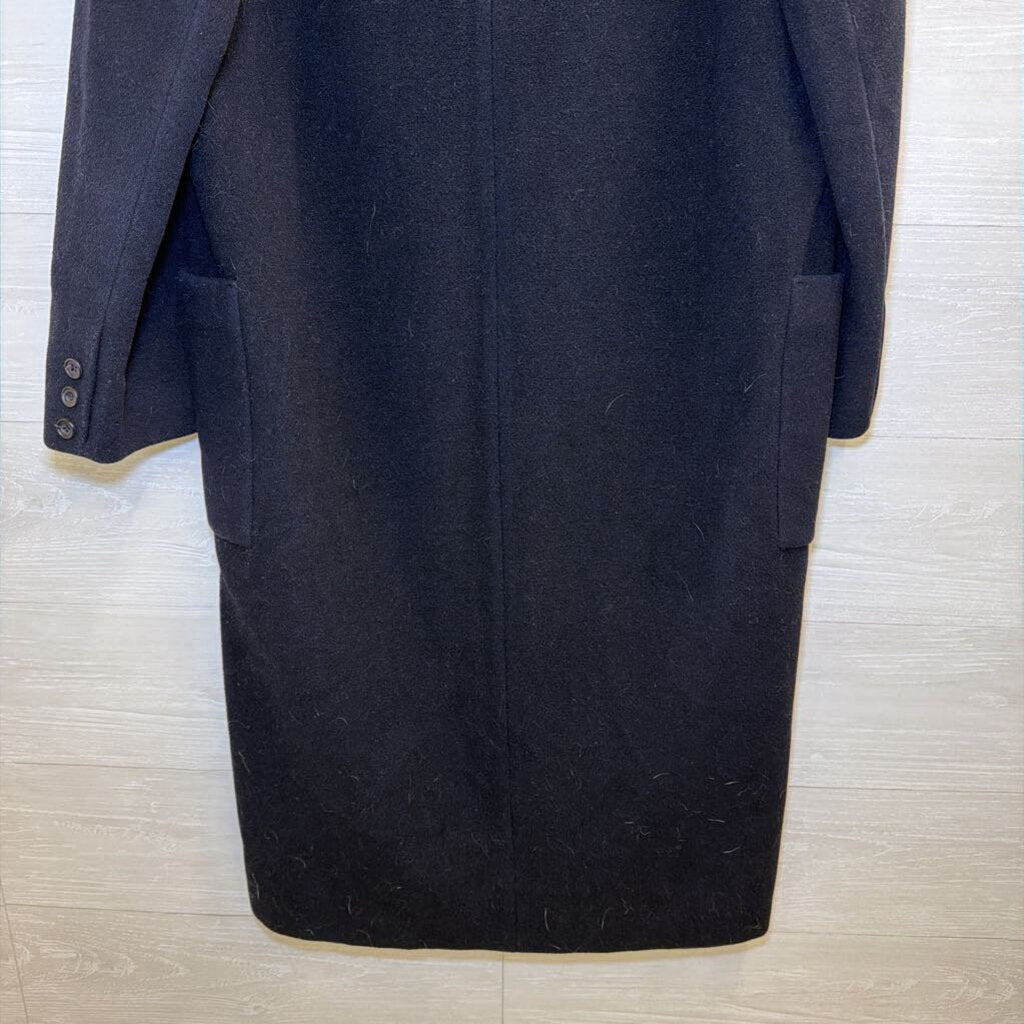 Vintage Admyra Navy Cashmere Wool Blend Long Jacket Large