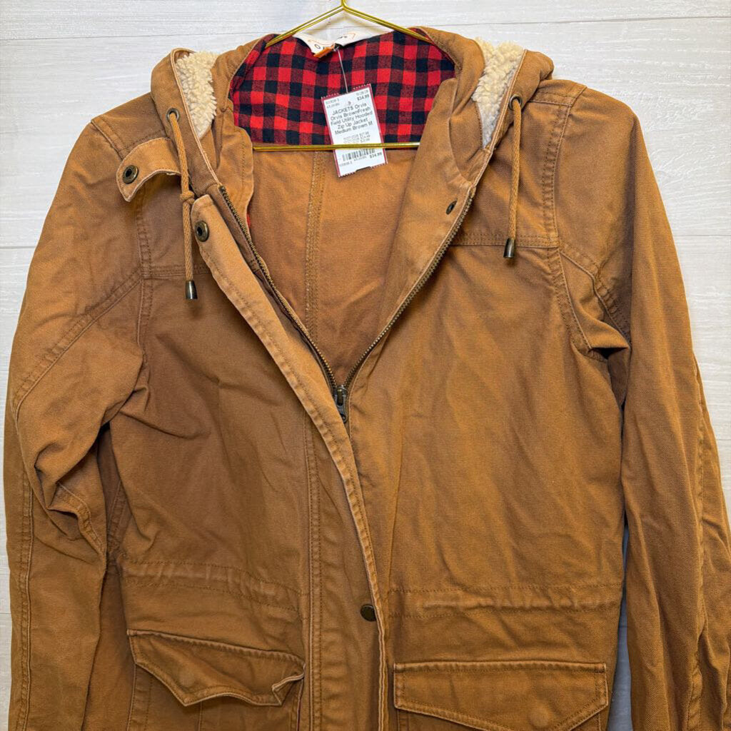Orvis BrownFresh Field Utility Hooded Zip Up Jacket Medium