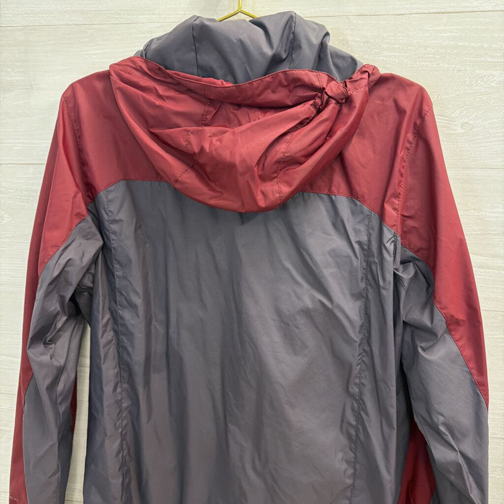Columbia Burgundy/ Grey Virginia Tech Lightweight Hooded Jacket Small