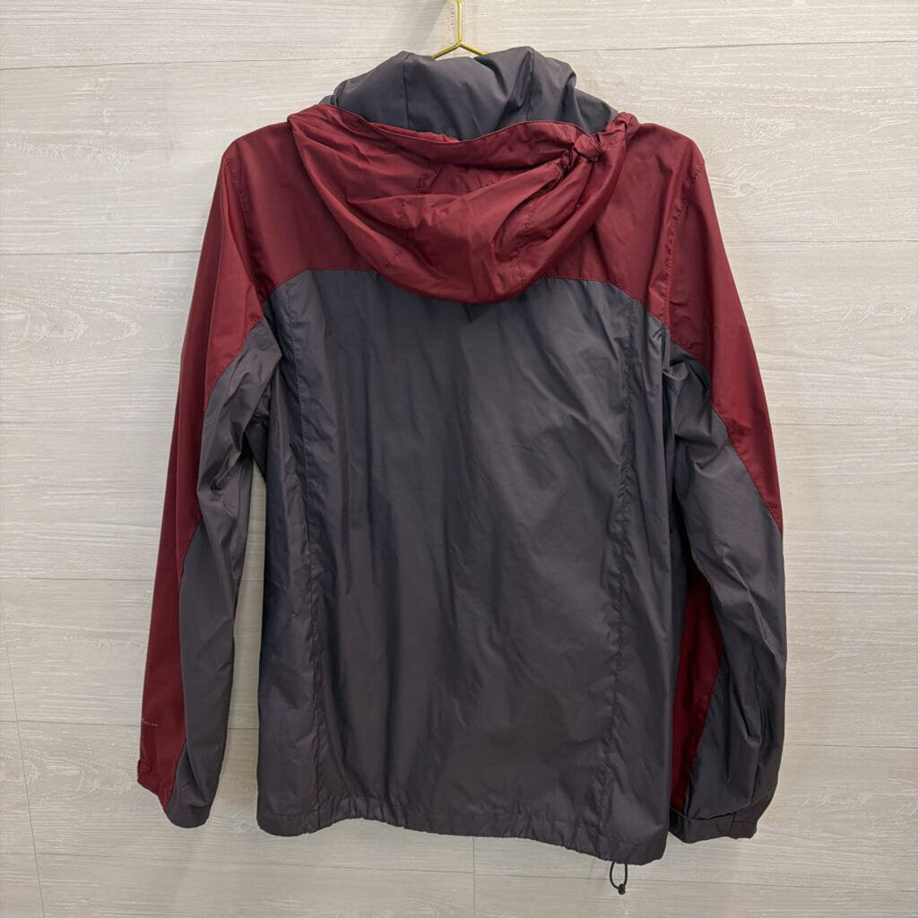 Columbia Burgundy/ Grey Virginia Tech Lightweight Hooded Jacket Small