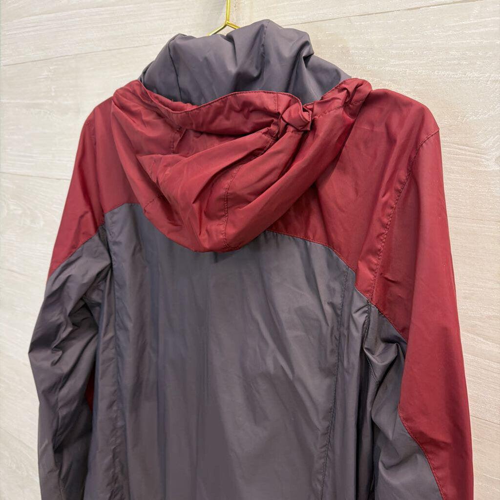 Columbia Burgundy/ Grey Virginia Tech Lightweight Hooded Jacket Small