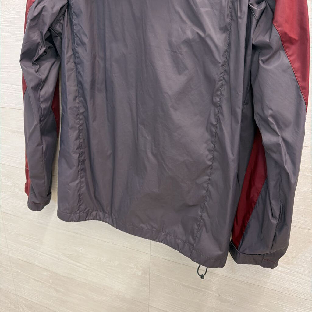 Columbia Burgundy/ Grey Virginia Tech Lightweight Hooded Jacket Small