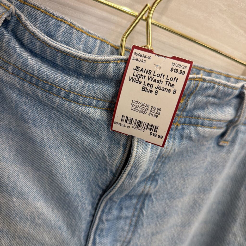 Loft Light Wash The Wide Leg Jeans 8