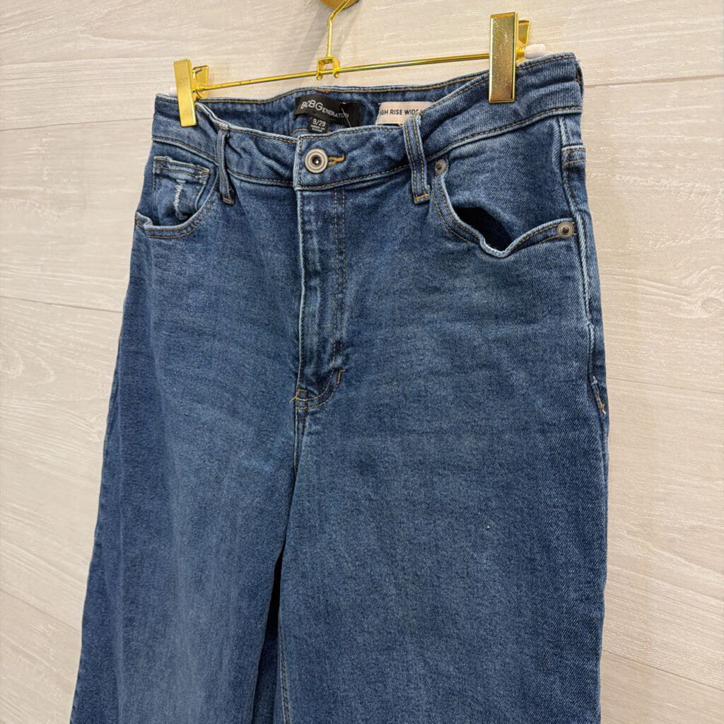 BCBG Dark Wash High Rise Wide Leg 29