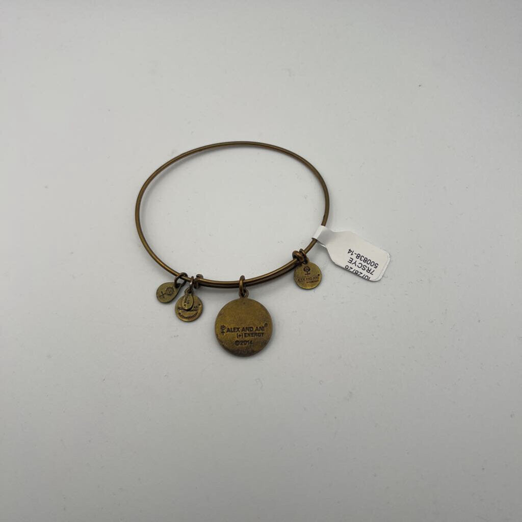 Alex and Ani Gold Tree Charm Bangle Bracelet