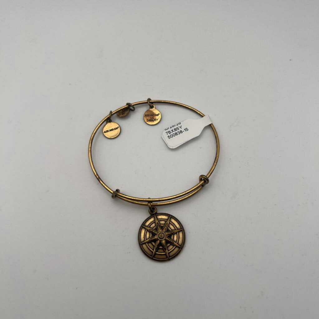 Alex and Ani Gold Star Charm Bangle Bracelet