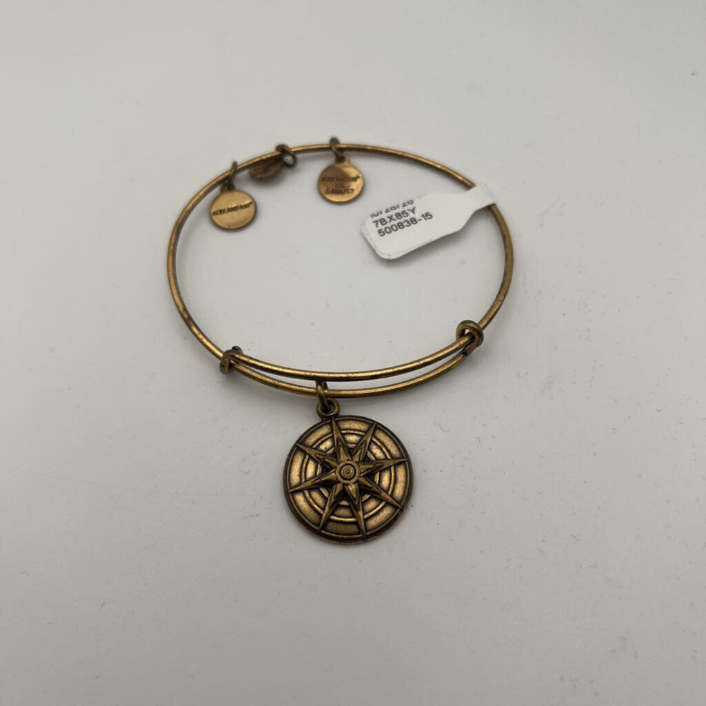 Alex and Ani Gold Star Charm Bangle Bracelet