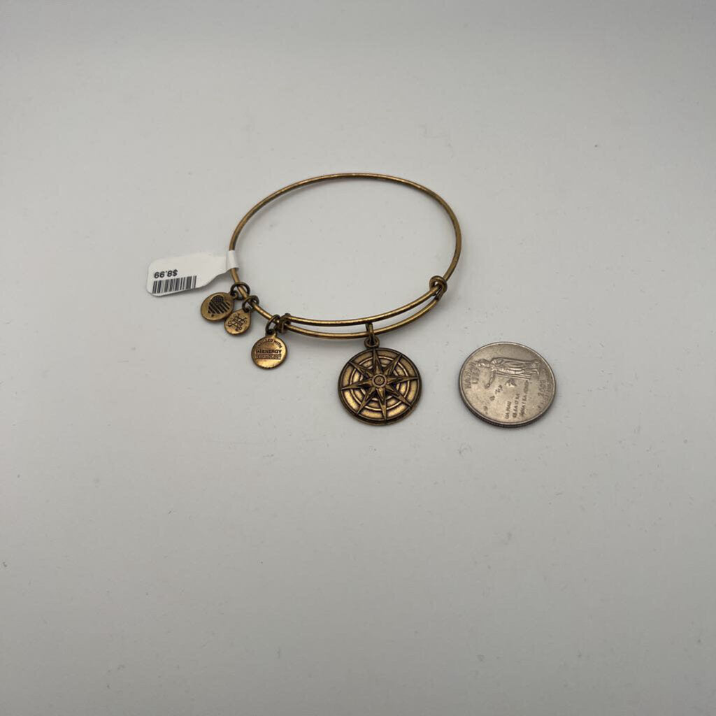 Alex and Ani Gold Star Charm Bangle Bracelet