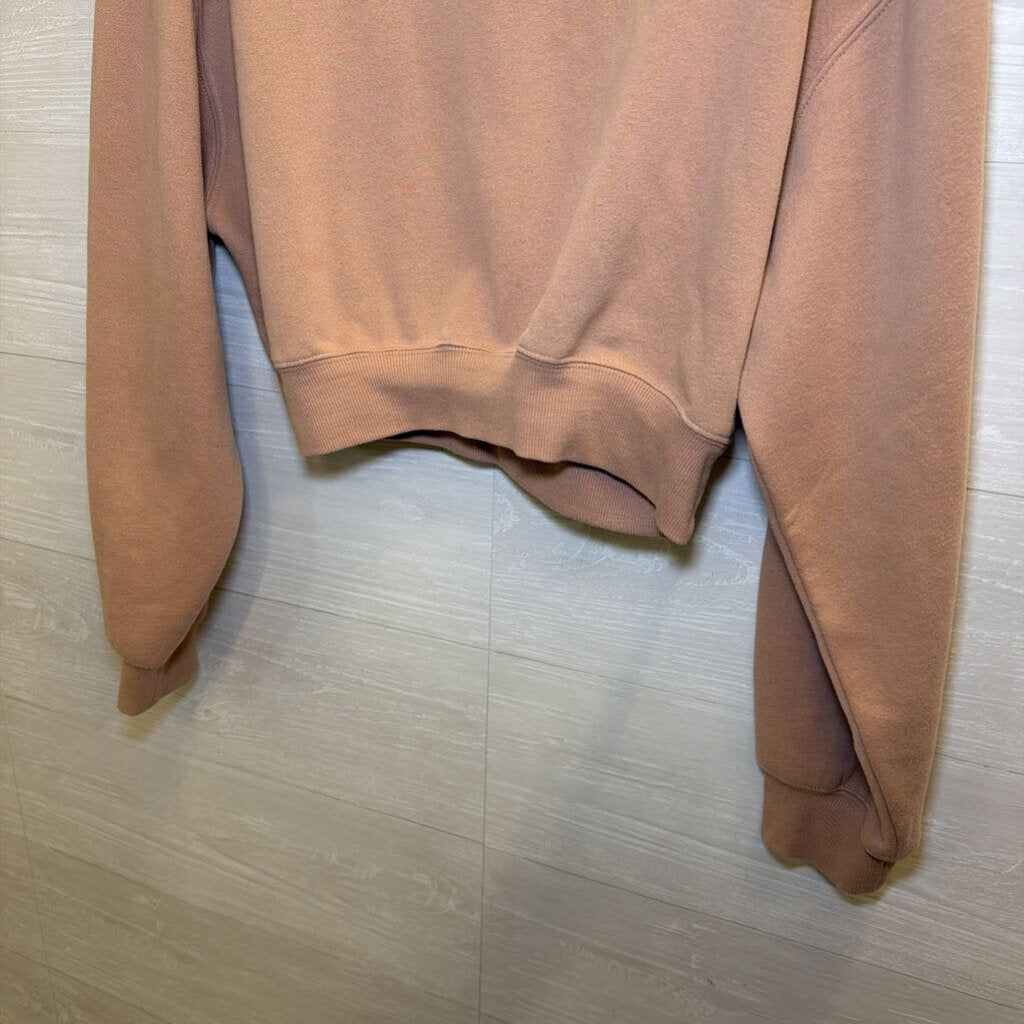 Double Zero Beige Cropped Sweatshirt Medium