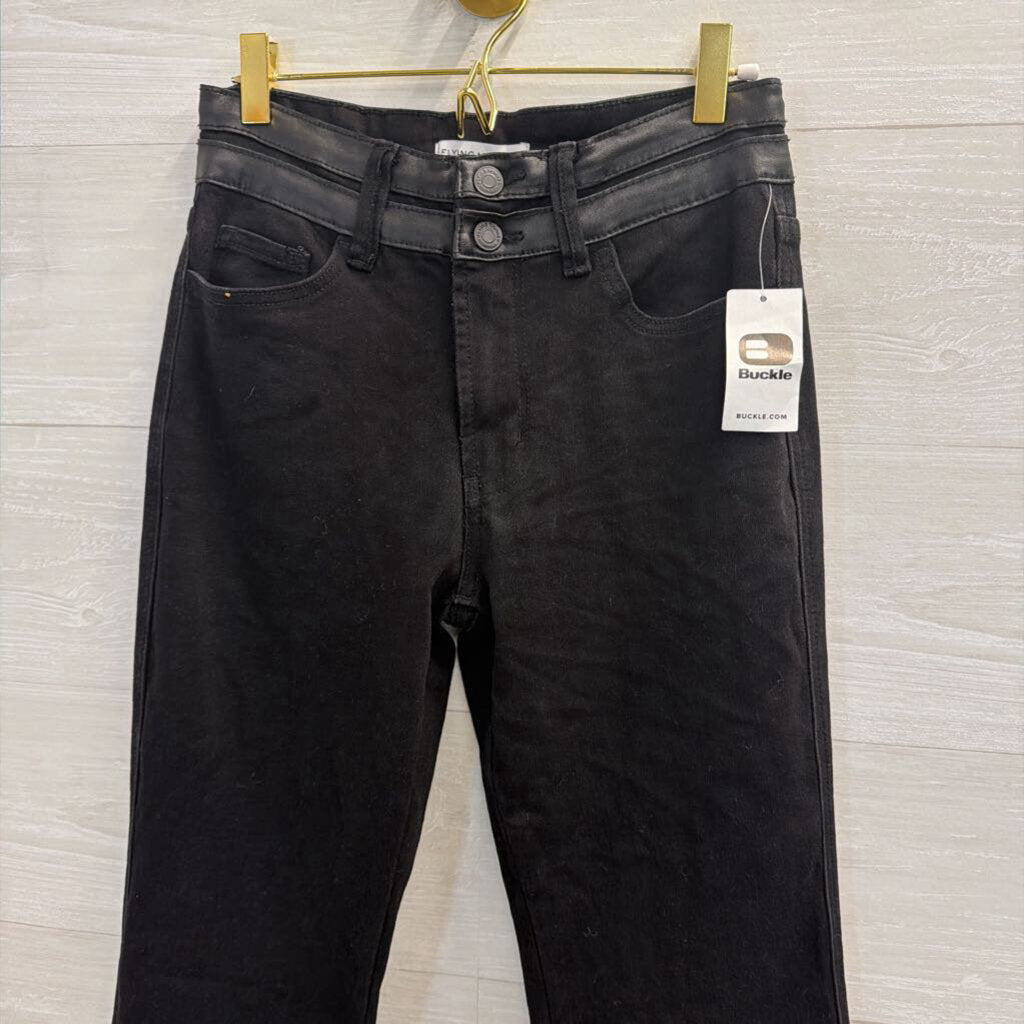 Flying Monkey Black Denim Flare Leg Jeans 27
