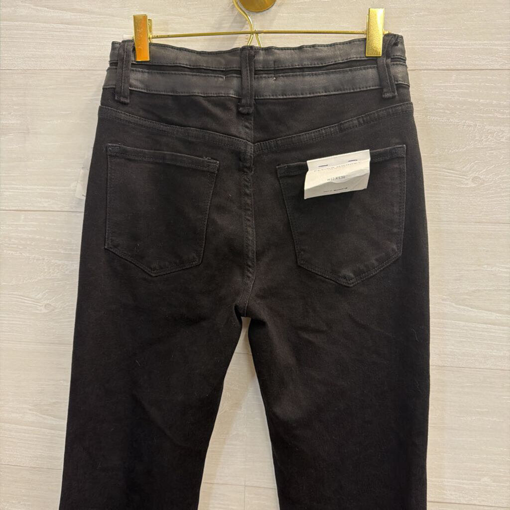 Flying Monkey Black Denim Flare Leg Jeans 27