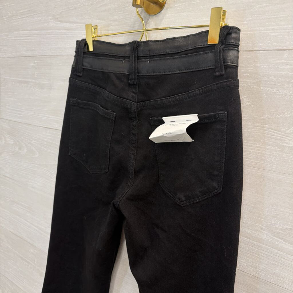 Flying Monkey Black Denim Flare Leg Jeans 27