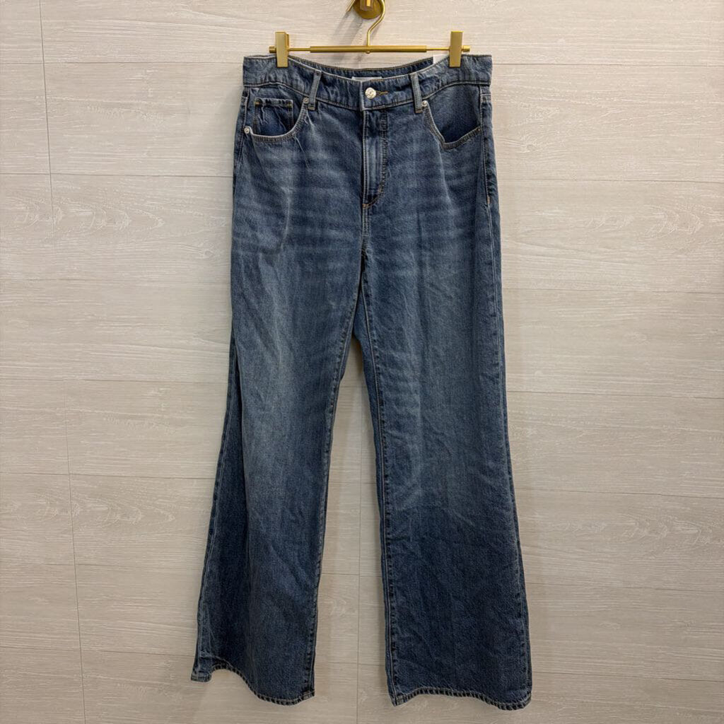 Loft Medium Wash The Wide Leg Jeans 28