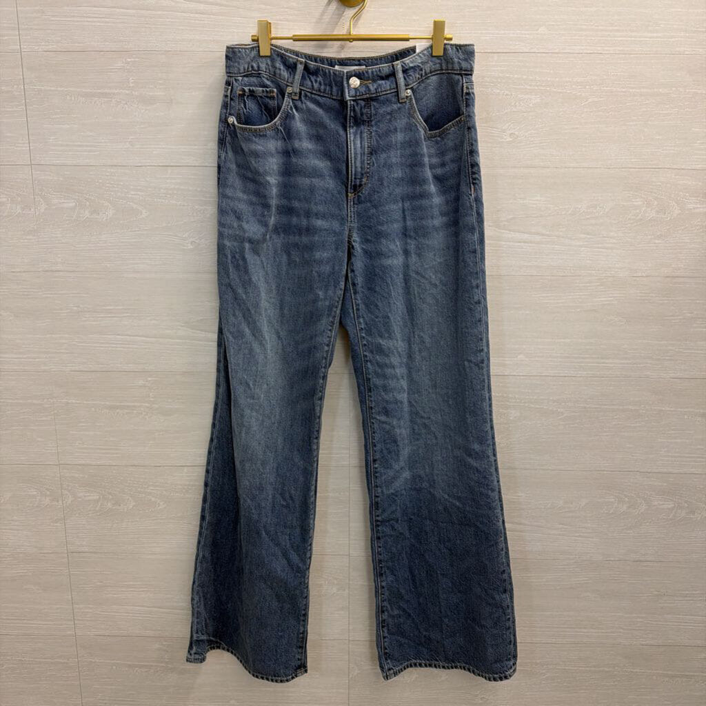 Loft Medium Wash The Wide Leg Jeans 28