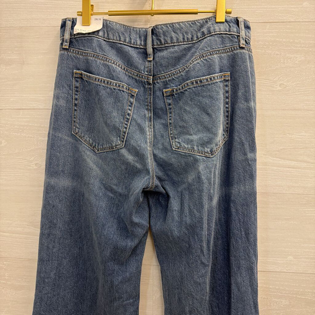Loft Medium Wash The Wide Leg Jeans 28