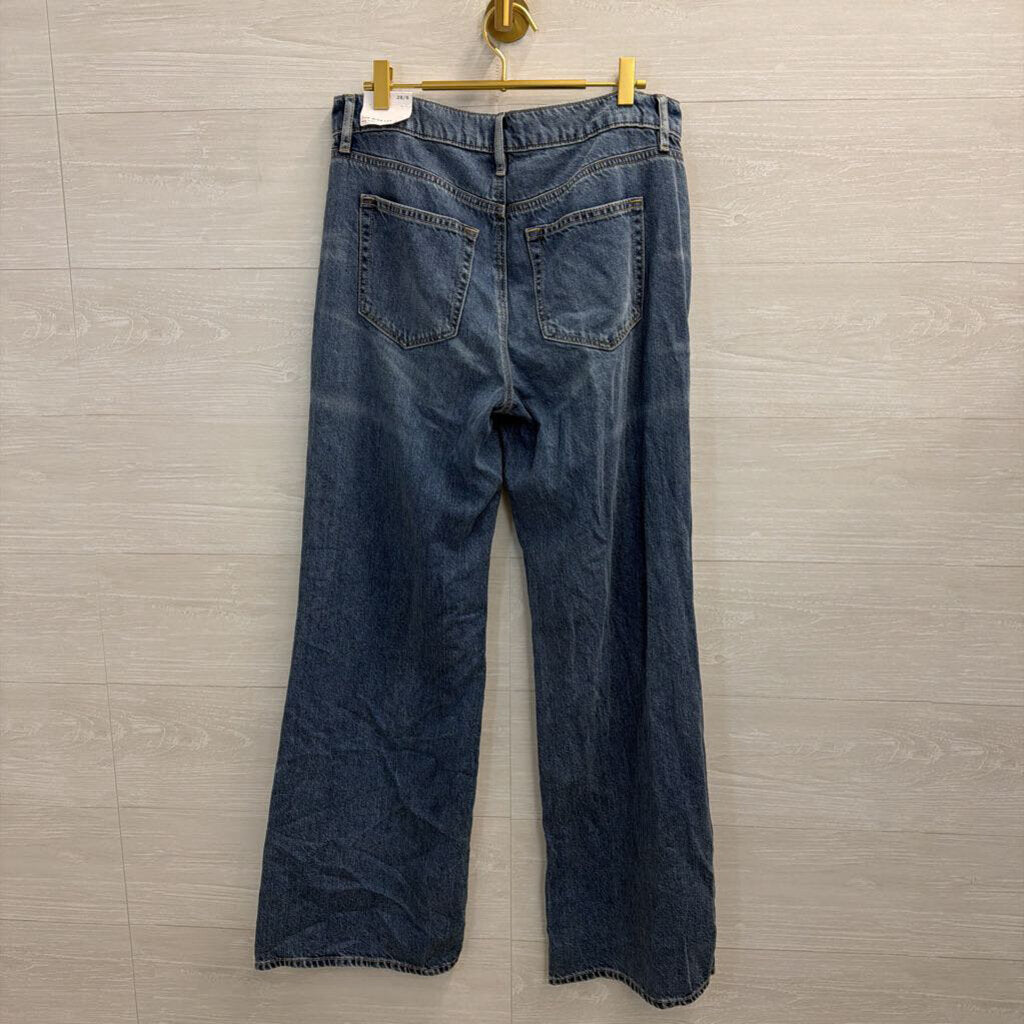 Loft Medium Wash The Wide Leg Jeans 28