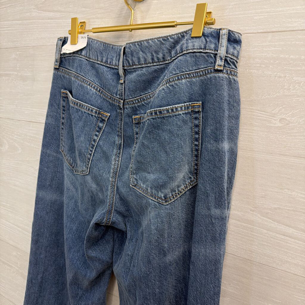 Loft Medium Wash The Wide Leg Jeans 28