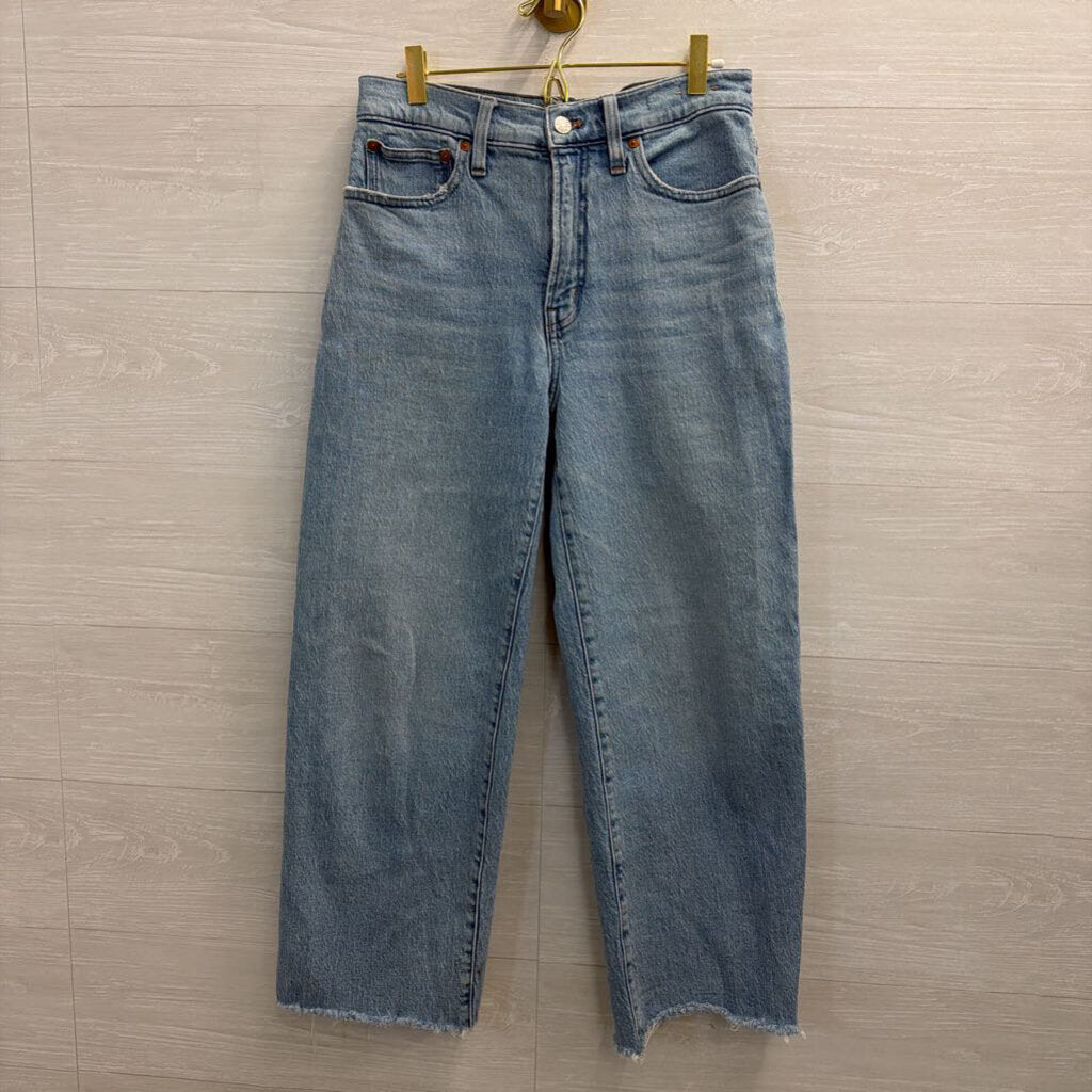 Madewell Light Wash The Perfect Vintage Wide Leg Crop Jeans 27