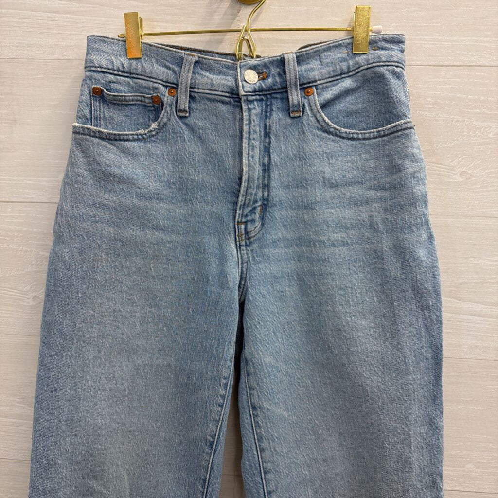 Madewell Light Wash The Perfect Vintage Wide Leg Crop Jeans 27