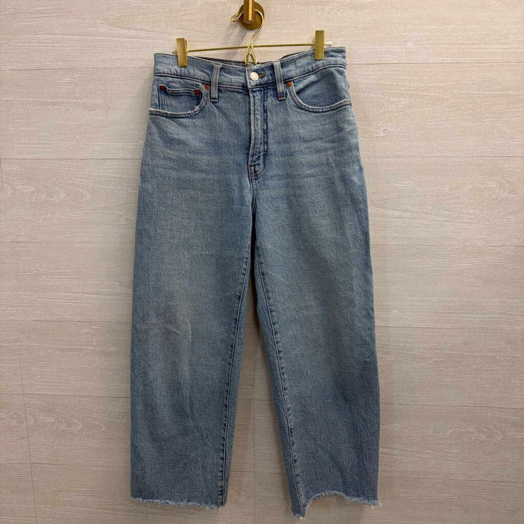 Madewell Light Wash The Perfect Vintage Wide Leg Crop Jeans 27