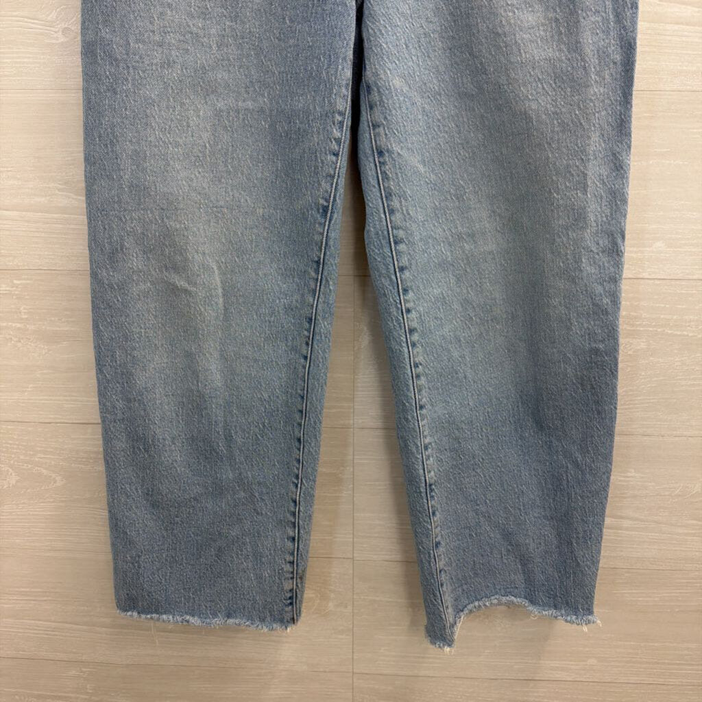 Madewell Light Wash The Perfect Vintage Wide Leg Crop Jeans 27