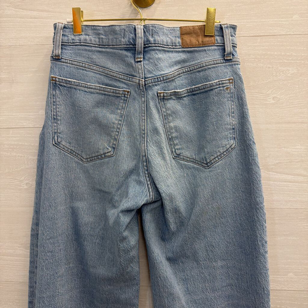 Madewell Light Wash The Perfect Vintage Wide Leg Crop Jeans 27