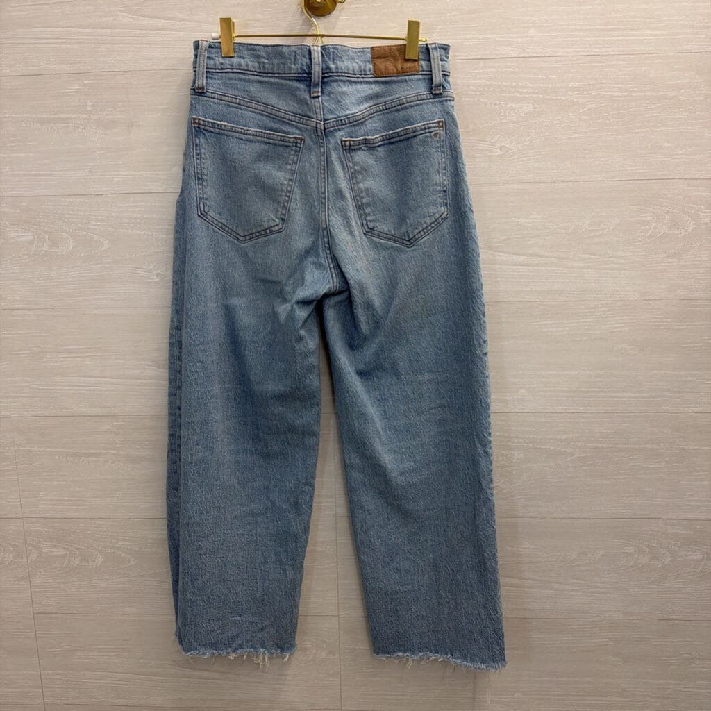 Madewell Light Wash The Perfect Vintage Wide Leg Crop Jeans 27