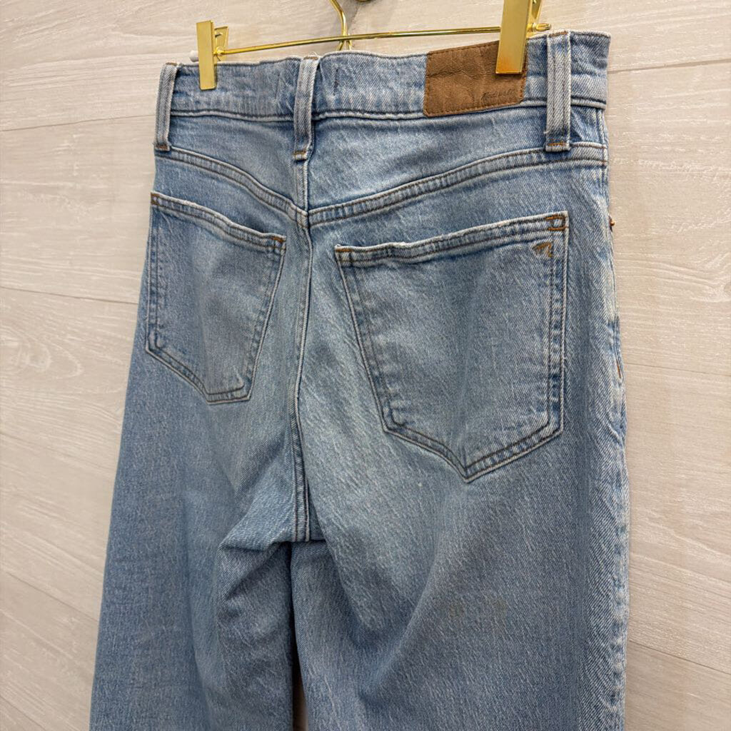 Madewell Light Wash The Perfect Vintage Wide Leg Crop Jeans 27