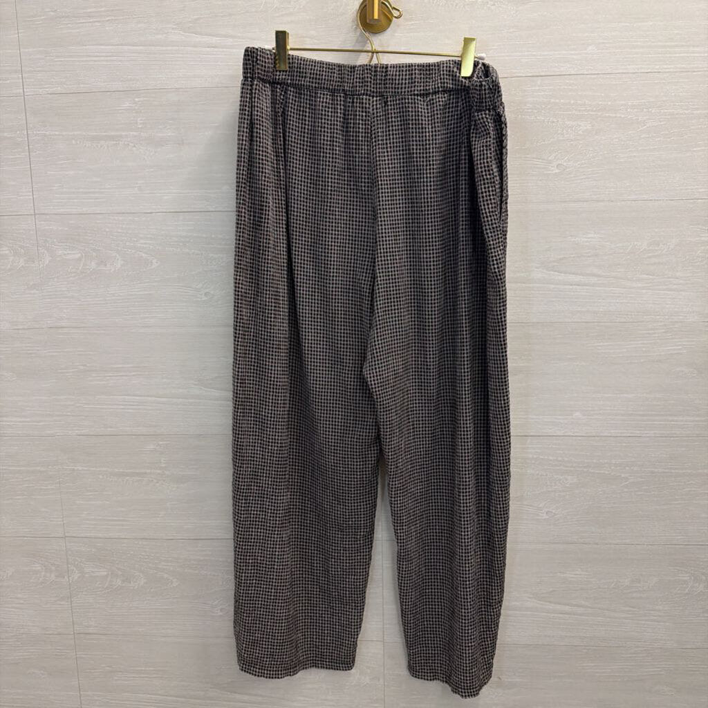Cut Loose Black/ Grey Gingham Pull On Pants/ Tank Top Set Extra Large