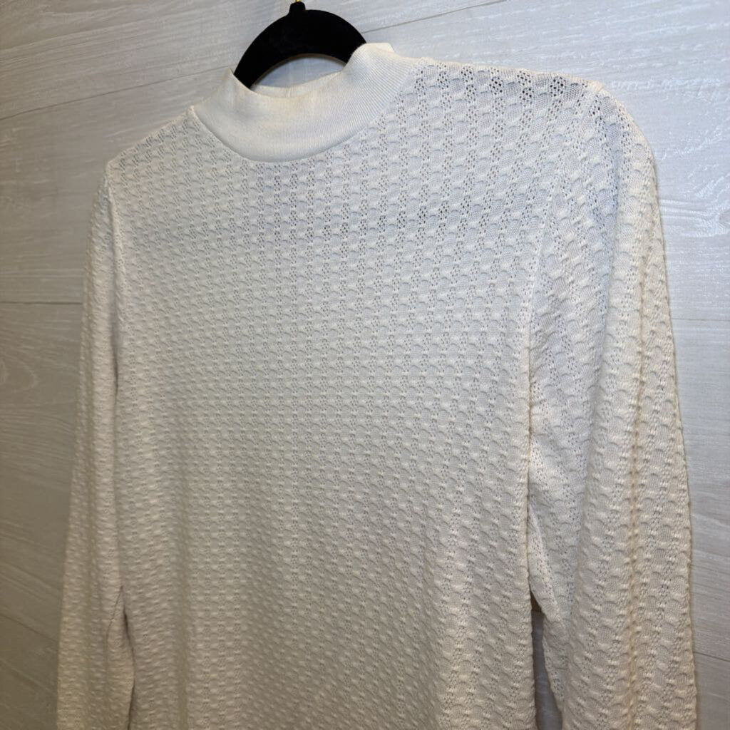 J Crew Cream Lightweight Knit Long Sleeve Top Extra Small