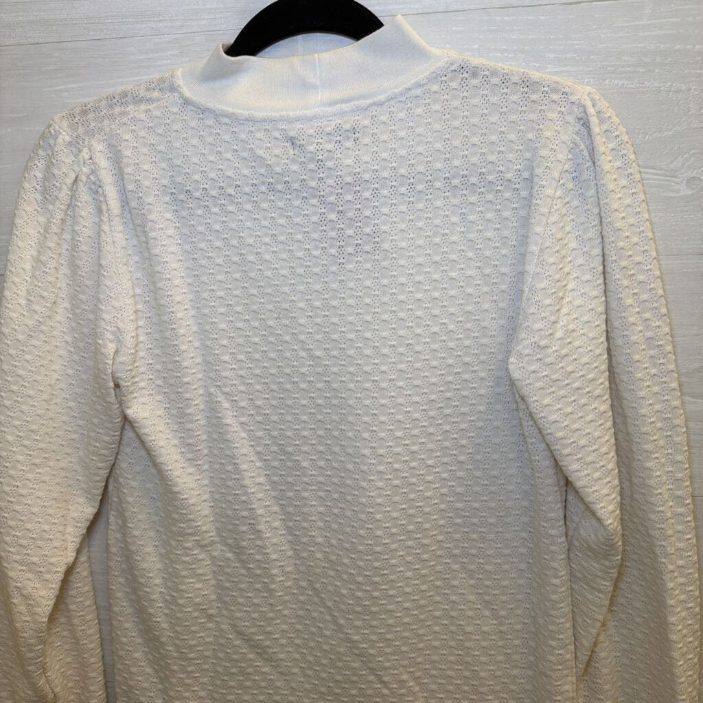 J Crew Cream Lightweight Knit Long Sleeve Top Extra Small